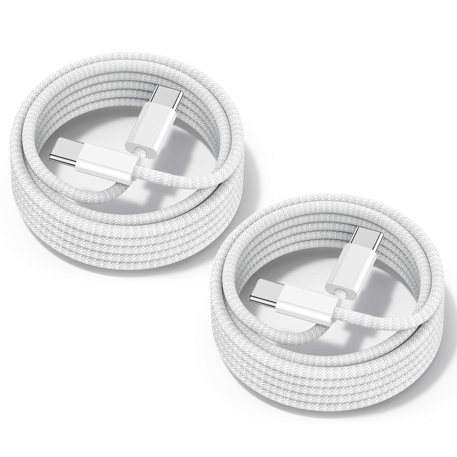 iPhone 17/16/15 Compatible USB-C Fast Charging Cable, 3.3ft Nylon Braided Data Line, Indoor/outdoor/travel Car Charger, Supports 60w~18w