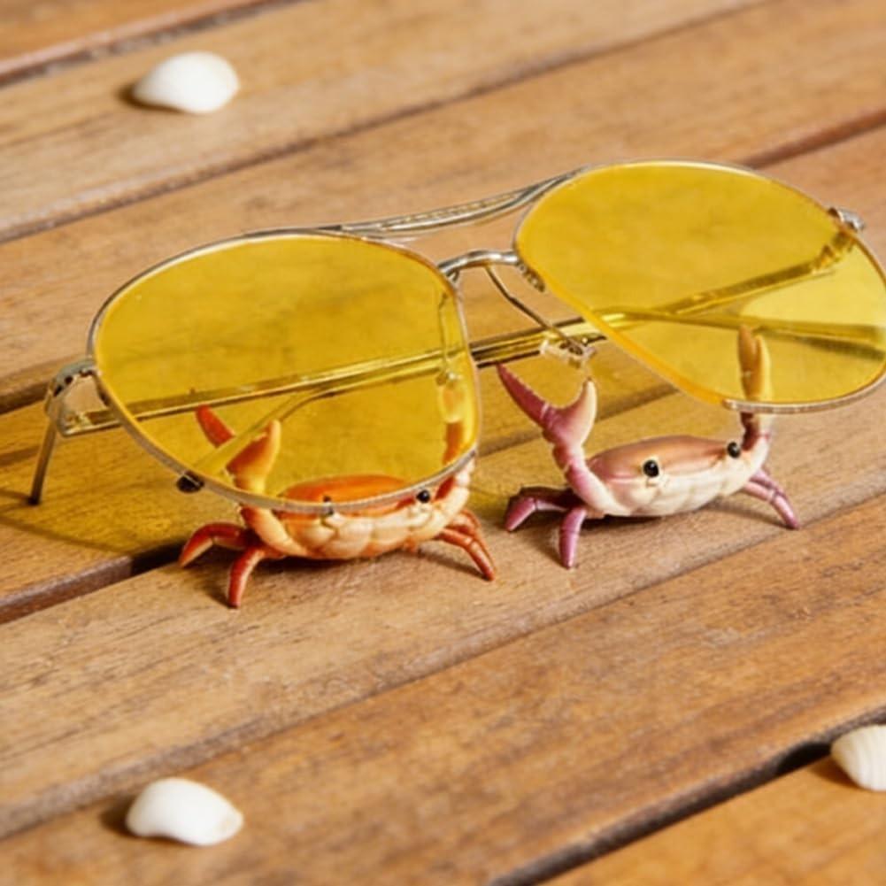 3Pcs Desk Crab Pen Holder, Creative Crab Pen Holder, Weightlifting Crabs Penholder Bracket Storage, Desk Pen Stand for Pen Storage Office Desk Display Decorations, Unique Gift Idea