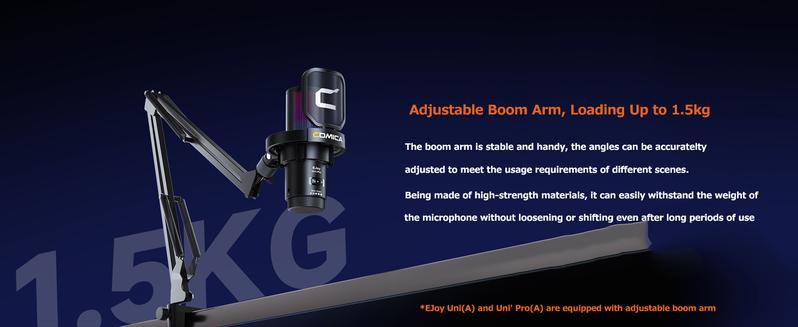 COMICA EJoy Uni/Uni PRO Wireless Gaming Microphone | RGB Condenser Mic with CalMix Noise Reduction | Adjustable Boom Arm • Plug & Play • 50H Battery | PC/Mobile Compatible for Streaming & Podcasting COMICA EJoy Uni/Uni PRO Wireless Gaming Microphone | RGB Condenser Mic with CalMix Noise Reduction | Adjustable Boom Arm • Plug & Play • 50H Battery | PC/Mobile Compatible for Streaming & Podcasting
