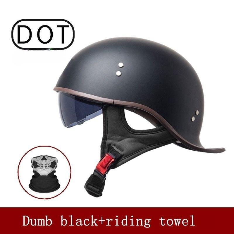 Trendy Personality Motorcycle Half Helmet, Dot Certified Vintage Harley Helmet, Unisex Riding Safety Helmet, Stylish and Secure