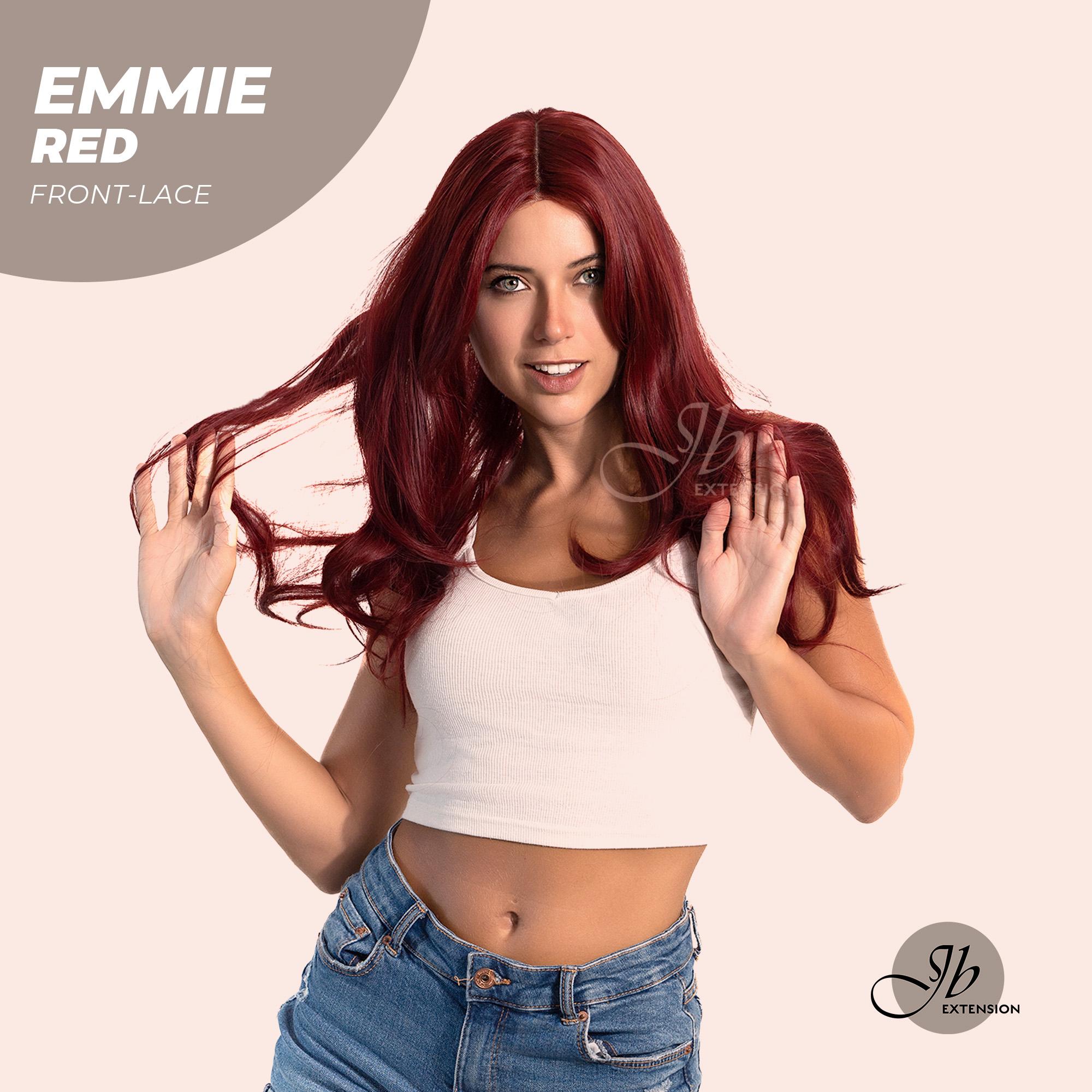 JBEXTENSION 26 Inches Curly Women Wig Pre-Cut Frontlace Glueless Wig EMMIE