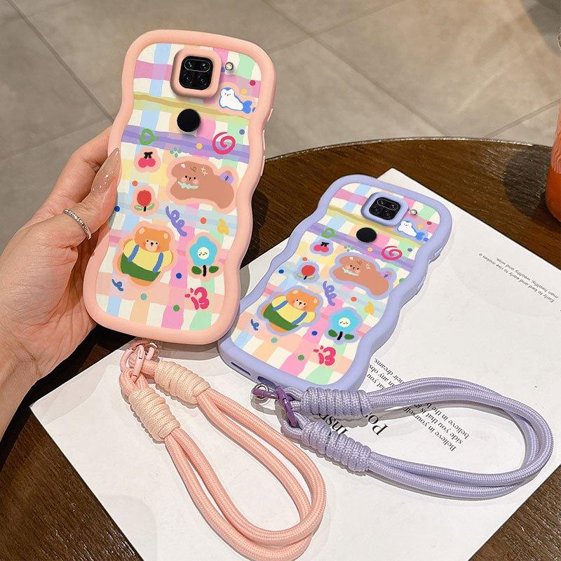 1 Piece Cute Party Suitable For Redmi Note 9 Flexible Anti-Scratch And Lanyard Note 9 Edition Phone Case Cover Ideal For Meeting