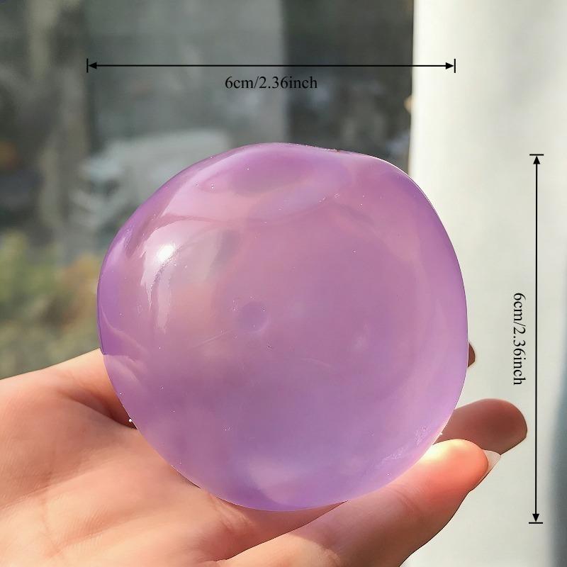 Transparent Squishy Plastic Mochi Fidget Toys with Coconut Oil & Maltose, Anti-Stress Sensory Squeeze Toys, Stress Ball Party Gifts for Adults