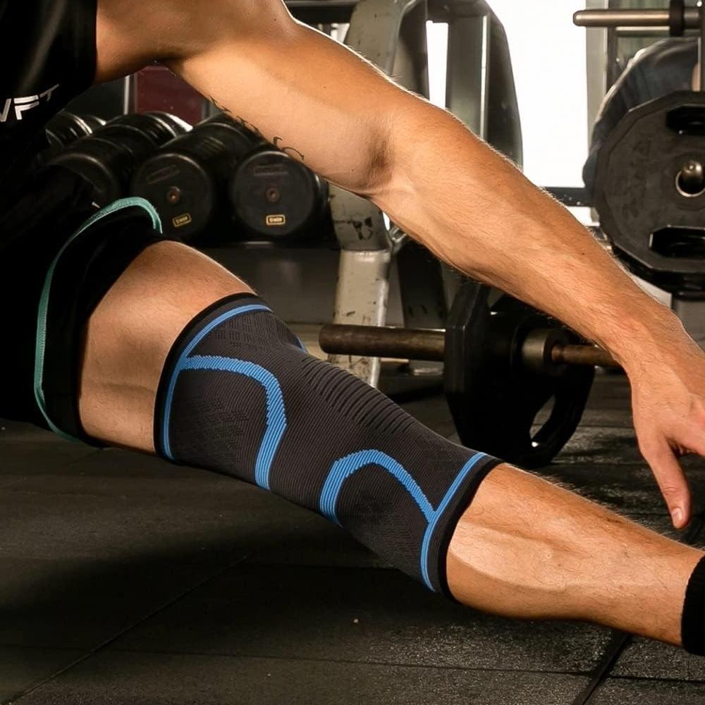 Compression Knee Support Brace, High Elasticity for Joint Recovery Stability, Breathable Anti-Slip Comfortable, Adjustable Strap for Running Hiking Basketball Sports, Essential Protective Gear