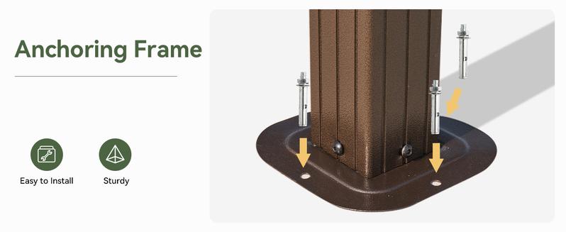 【2 Packages Shipping】Aoxun 10'x12' Hardtop Gazebo, Aluminum Frame Permanent Pavilion with Curtains and Netting, Outdoor Polycarbonate Gazebo, Double Roof Canopy, for Gardens, Patios, Lawns 【2 Packages Shipping】Aoxun 10'x12' Hardtop Gazebo, Aluminum Frame Permanent Pavilion with Curtains and Netting, Outdoor Polycarbonate Gazebo, Double Roof Canopy, for Gardens, Patios, Lawns