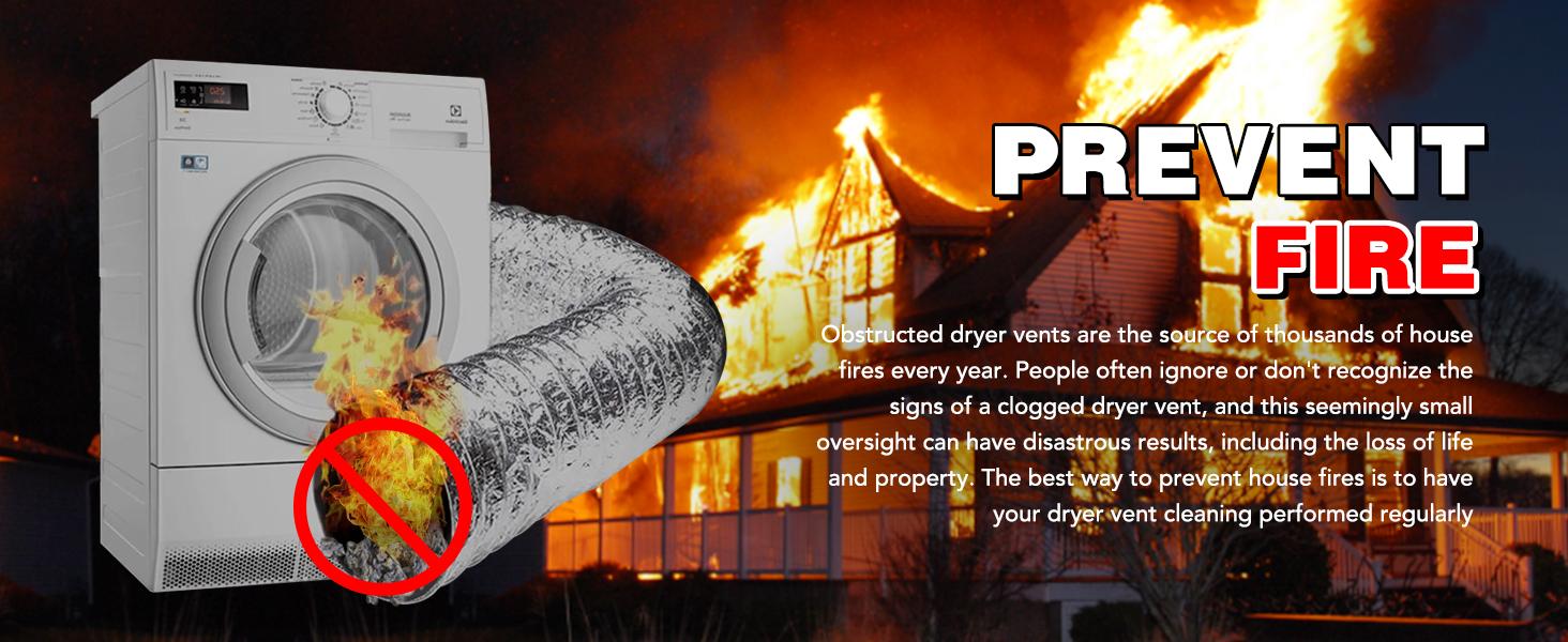 2 Pieces Dryer Vent Cleaner Kit VacuumAttachment with Brush -Multiple Combinations V1 Lint Remover Power Washer and Vacuum Hose Quickly RemovesLint home care