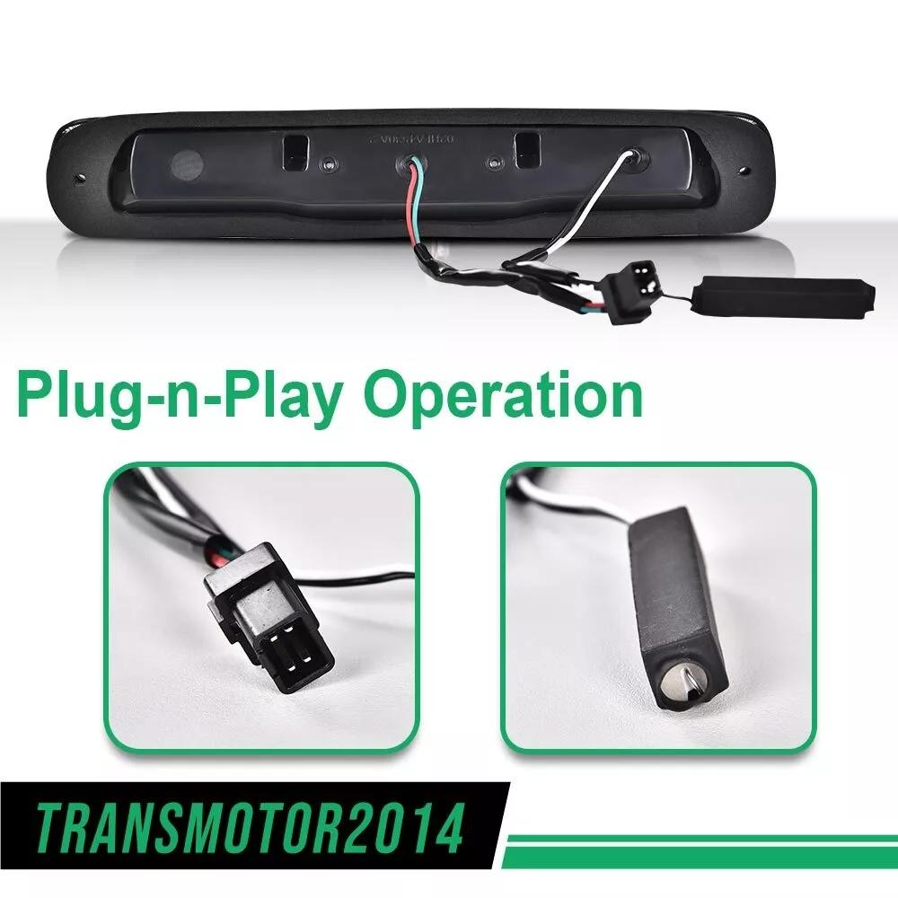 Fit for 99-07 Silverado/Sierra 3D LED Bar Third Tail Brake Light Cargo Lamp Black for Chevy Silverado GMC Sierra