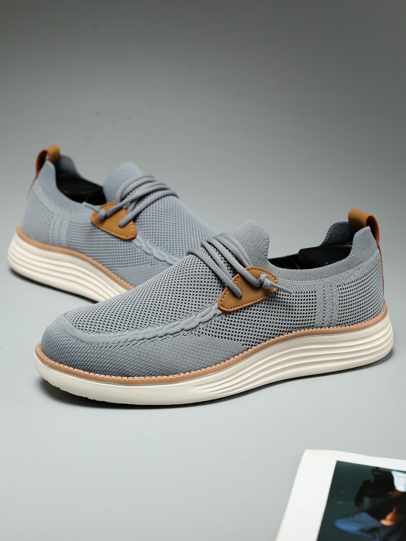 Men's Mesh Sneakers Oxfords Business Casual Walking ShoesTennis Comfortable, Lightweight Comfortable Sports Running Shoes，Knitted Mesh Breathable And Comfortable Platform Sneakers