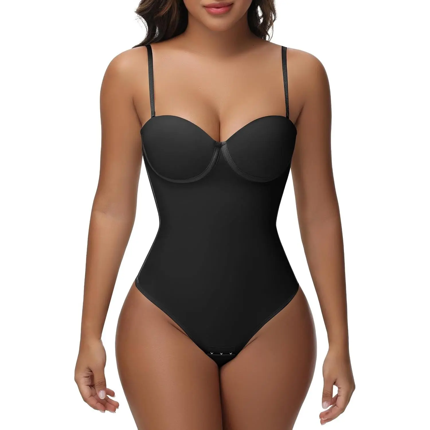 Strapless Shapewear Corset Bodysuit Tops for Women Tummy Control V Neck Thong Body Shaper Going Out Outfits