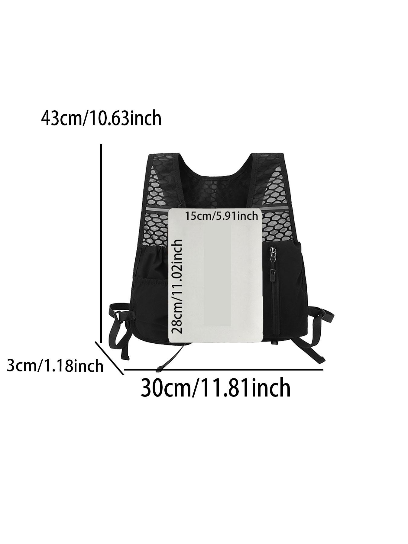 Running Hydration Bladder Backpack, Multi-Functional Skin Pack for Cycling & Fitness, Breathable Reflective Vest for Men & Women, Jogging Equipment