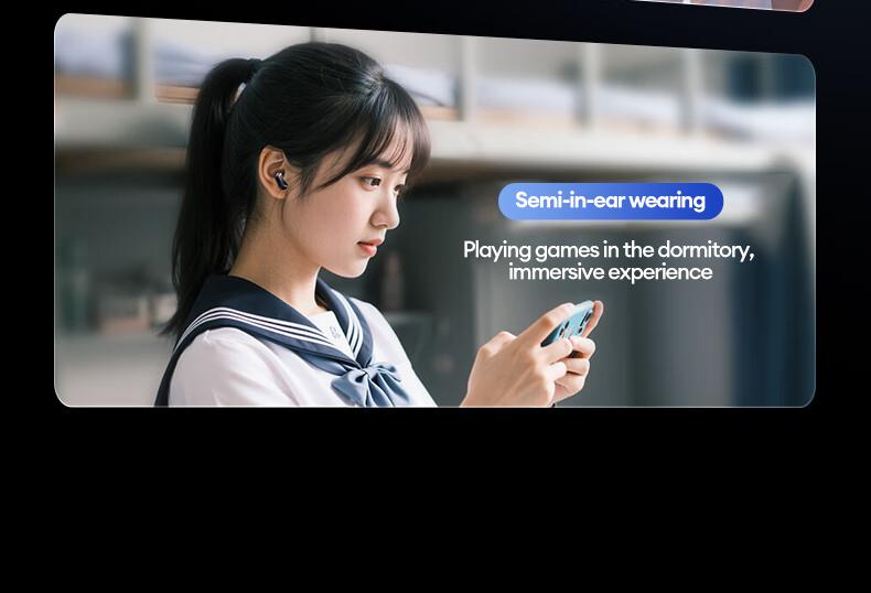 In-ear & clip-on 2-in-1 wireless Bluetooth headset Bluetooth 6.0 IPX5 sports waterproof and sweatproof Two earphones connected at the same time for uninterrupted listening Couple earphones