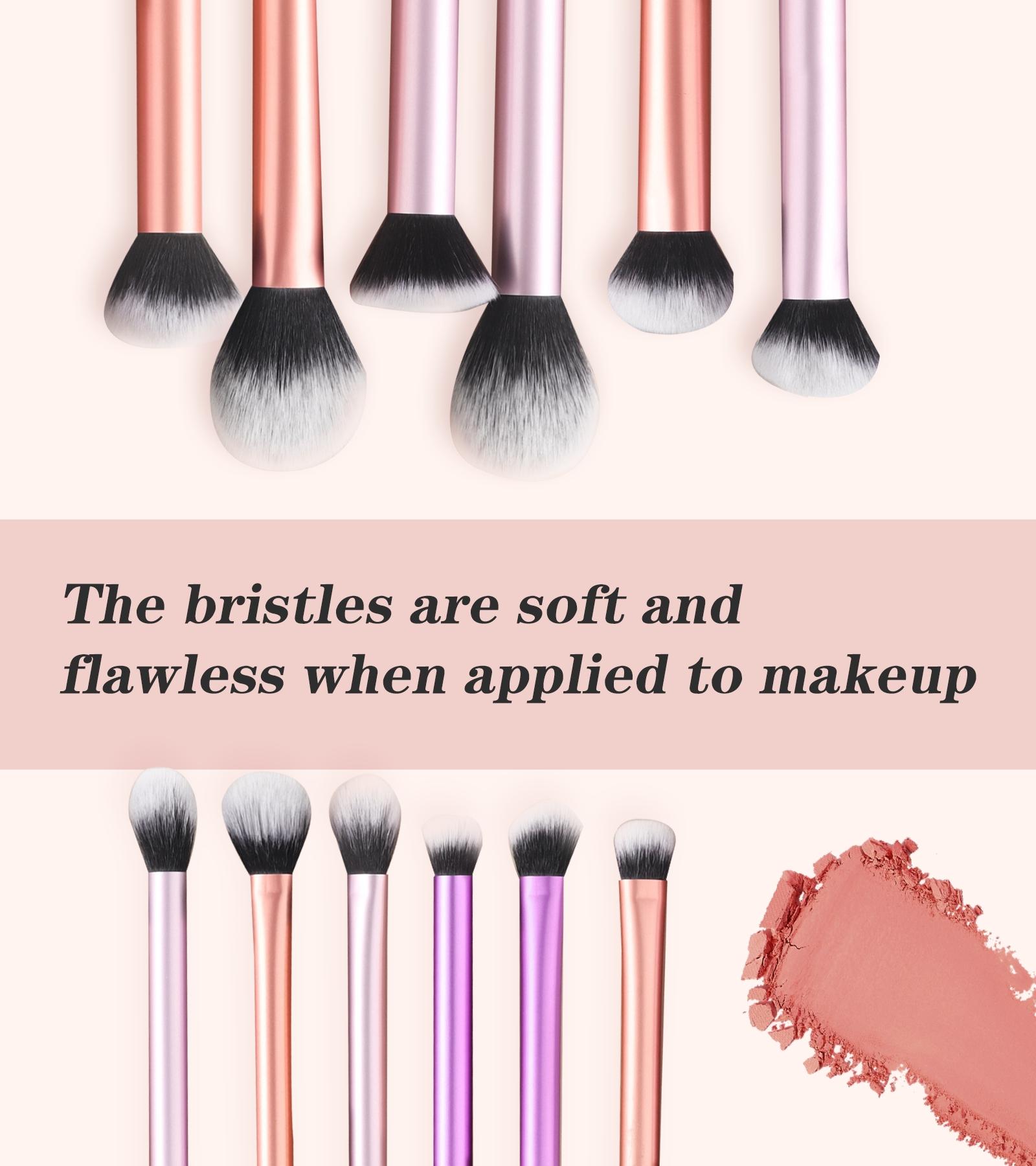 Professional Makeup Brush Set with 12 Brushes, 2 Beauty Sponges, 1 Powder Puff, Blush Brush, Loose Powder Brush, Artist Brush Set