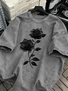 Unisex Y2K Print Washed Cotton Short Sleeve T-Shirt, Casual Fashion Top for Men and Women, Comfortable Summer Wear