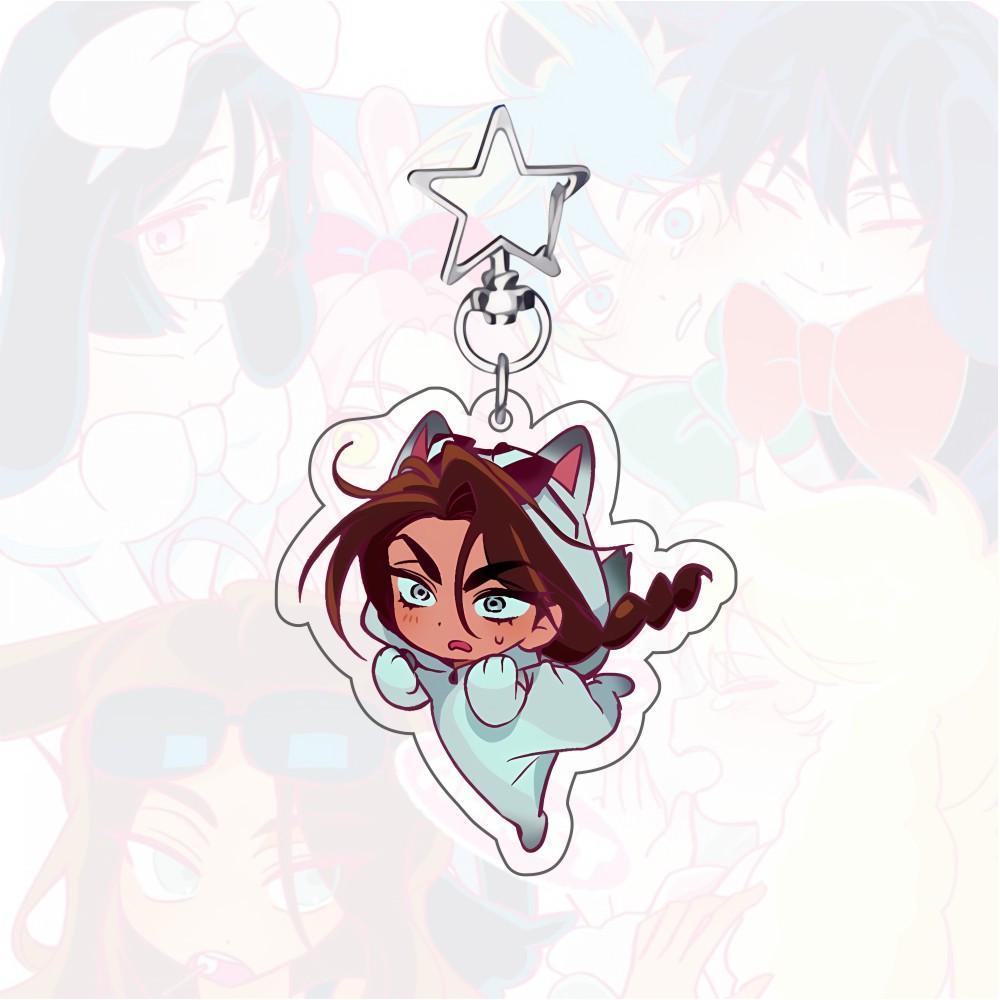 Anime ALIEN STAGE Keychains Pendant Car Key Chain Acrylic Stand MIZI SUA TILL IVAN HYUNA LUKA Fans Gifts cosplay Accessories