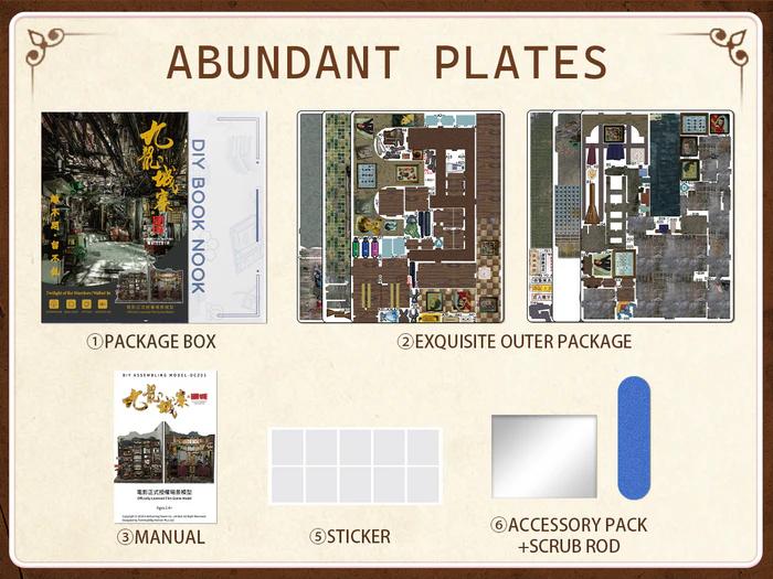 CUTEBEE Twilight of the Warriors Walled In  Black Friday Deal & Holiday Gift DIY Book Nook Kit with LED Lights 3D Wooden Puzzle Miniature House for Adults Teens Vintage Handcrafted Woodworking Tools Unique Christmas Gift