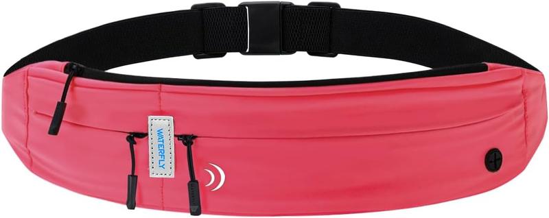WATERFLY Slim Running Belt Fanny Pack for Women Men Phone Holder Runners Pouch Waist Belt for Workout Jogging Multifunctional Sports Bag water-resistant Outdoor Gear