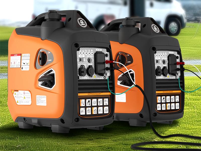 2500-Watt Generator, CO Shutoff Inverter Generators for Home Use, Portable, Gas Powered, Adjustable Eco-Mode & Low Noise, Parallel Capable, EPA Compliant