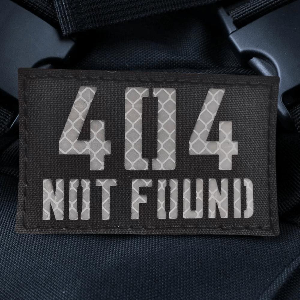 Reflective 404 Malfunction Morale Tactical Patch Hook&Loop Emblem Military Badge Combat Armband Backpack Stickers