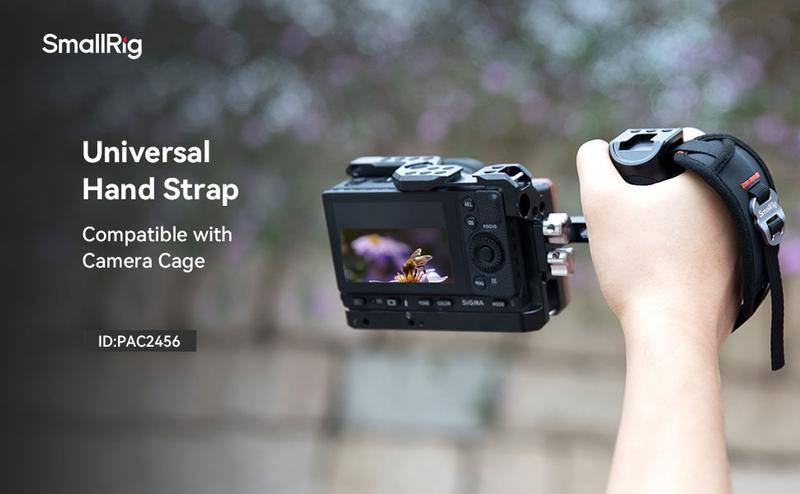 SmallRig Camera Cage Wrist Strap, Universal Quick Adjustable Secure Grip Camera Cage Handle Hand Wrist Strap PAC2456