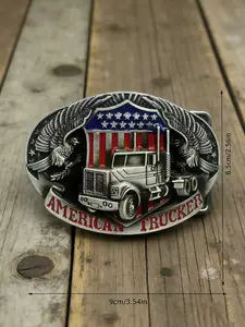 Vintage Eagle Flag Belt Buckle, Street Style Men's Versatile Cool Tough Waistband Buckle Head, Durable Casual Outdoors Accessory