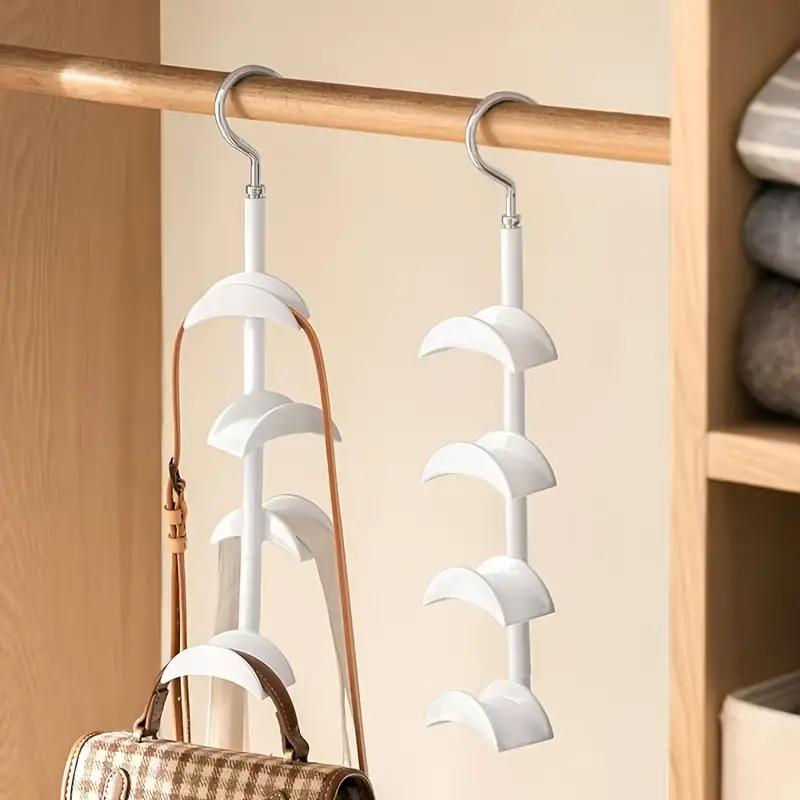 Rotating Hook Bag Storage Rack, Leather Belt Display Stand, Scarf Bra Hanger, Rotating Hooks, Organizer for Bags and Accessories, Pouch Holder