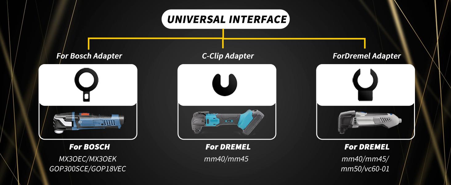80-120PCS Titanium Oscillating Tool Blade, Professional Bi-Metal Multitool Blades Kits for Wood Nails, Metal, Plastic, with Japanese Teeth Fit Dewalt Milwaukee Bosch Worx Ryobi