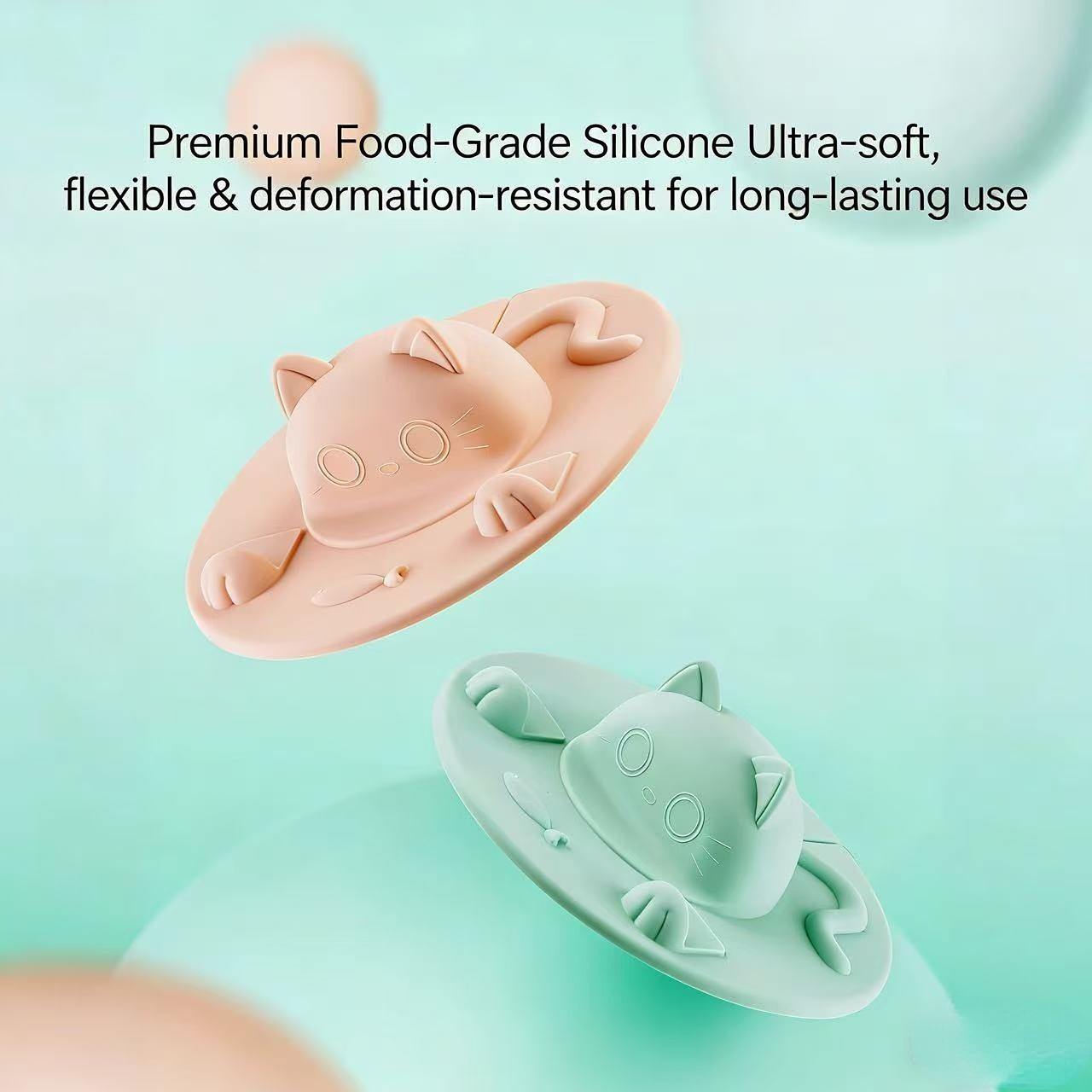 Simple Cartoon Silicone Cup Lid, Creative Irregular Coffee Cup Cover, Dustproof Insect-Proof Multi-Functional Cup Lid