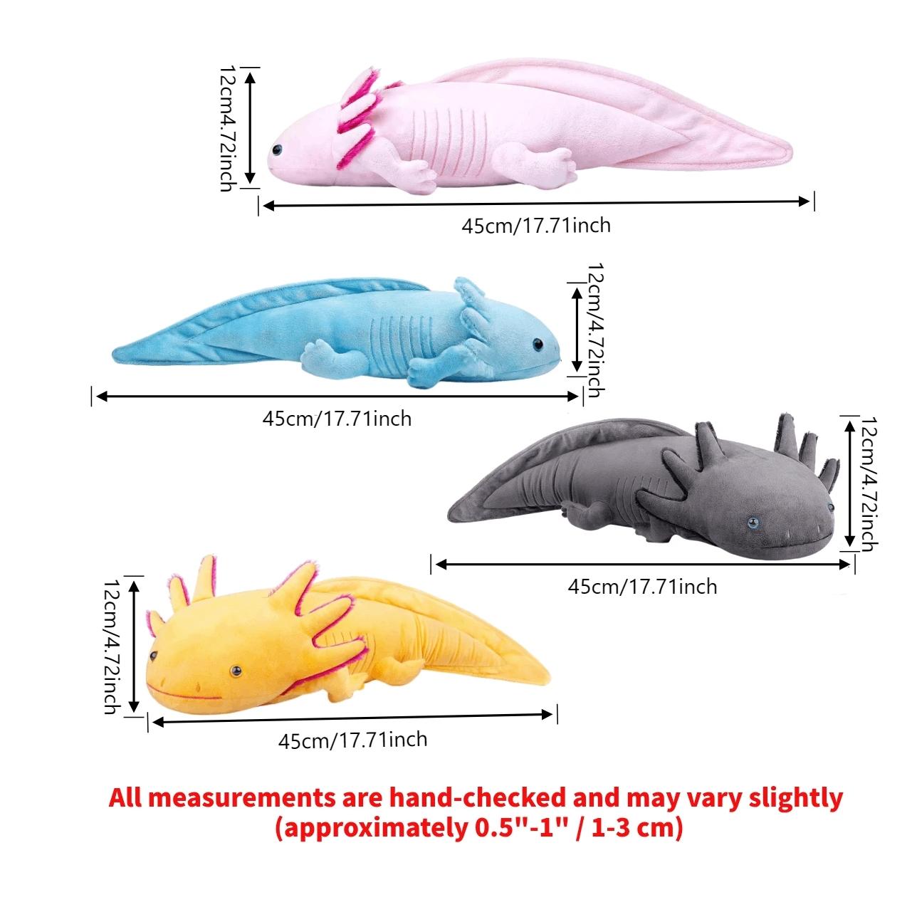 Axolotl Plush Toy, 1 Count Cute Stuffed Animal Plushie, Realistic Salamander Axolotl Plush Toy for Kids Gift Room Decor