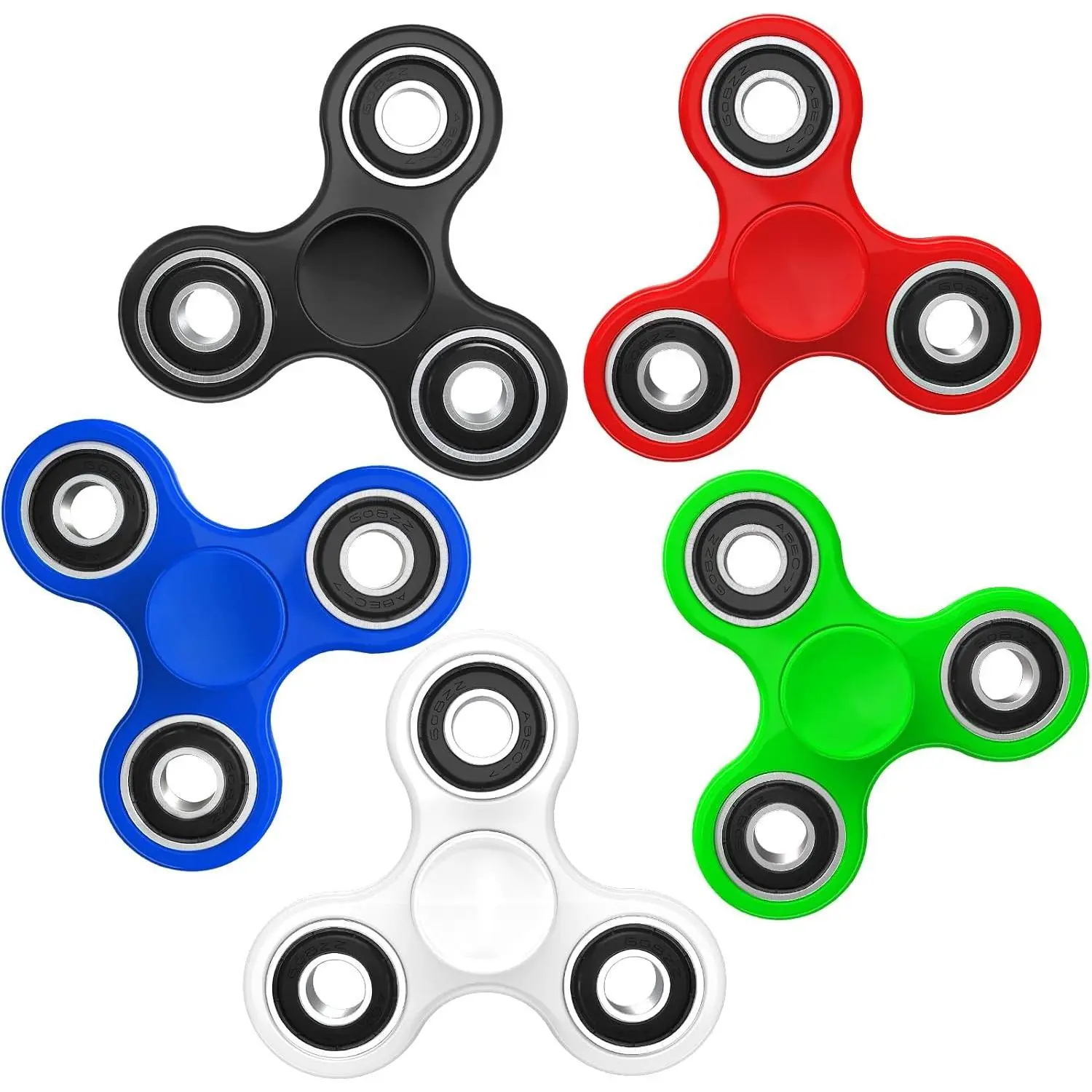 5 Pack Fidget Spinners - Fidget Toys Sensory Stress Relief Toys for Adults & Kids, Anxiety Reducing Fidget Spinners, Goodie Bag Stuffers for Students, Stress Relief Toys for Calming Down