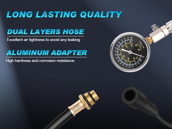 Nilight Engine Compression Tester Kit, 11 PCS with Spark Plug Tester, Automotive Cylinder Pressure Gauge Tool Set for Gasoline Engines