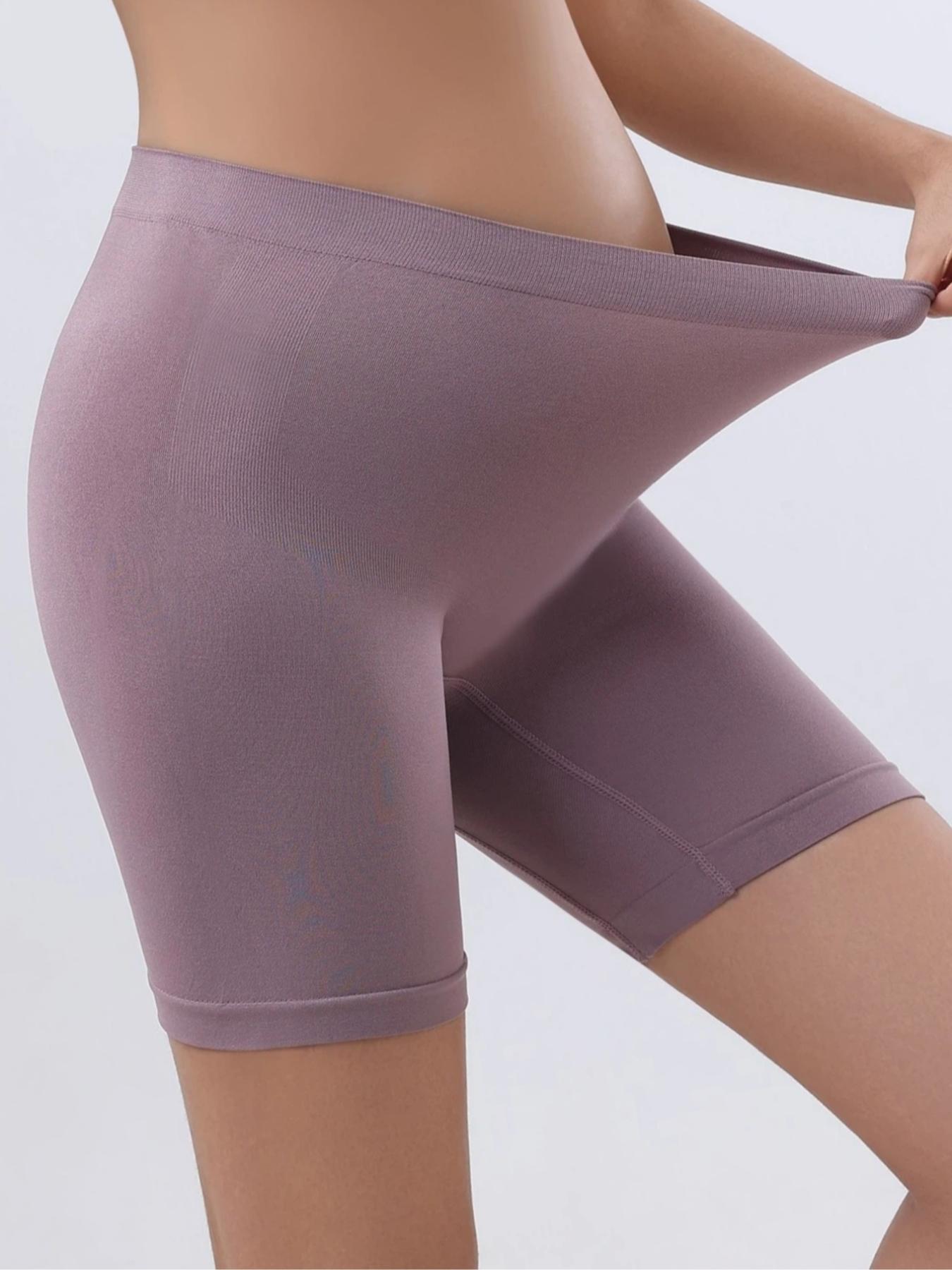 Maternity Solid Color Seamless Boyshorts, Soft Comfy Breathable Panty for Pregnancy & Postpartum, Maternity Underwear for All Seasons