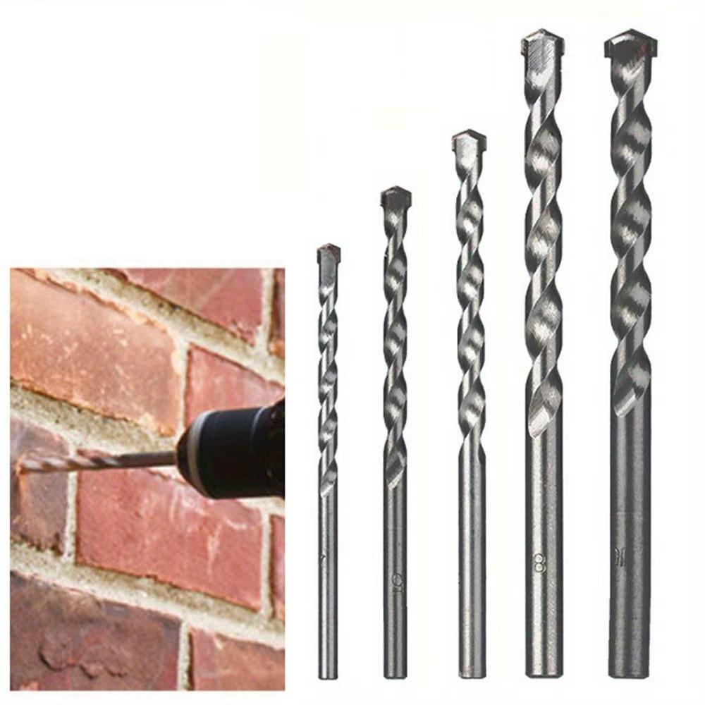 10pcs High Strength Building Spiral Drill Bit Set, Suitable for Concrete, Walls, Tiles, Bricks, Cement, Marble, Granite, Stone