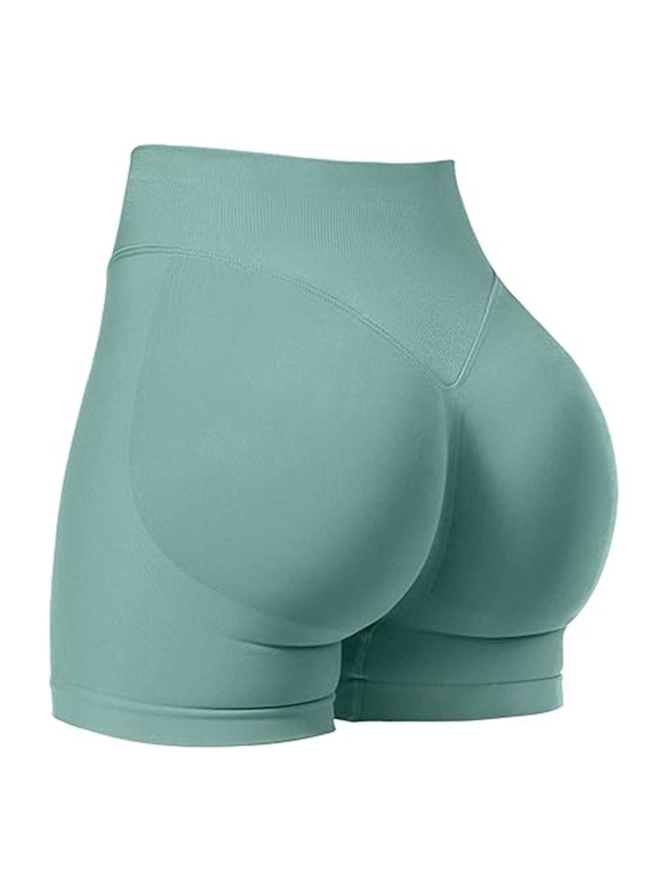 Sporty Women's Solid Color High Waist Sports Shorts, Breathable Comfortable Seamless Skinny Shorts for Yoga Gym Running, Ladies Sportswear for Indoor Outdoor Wear