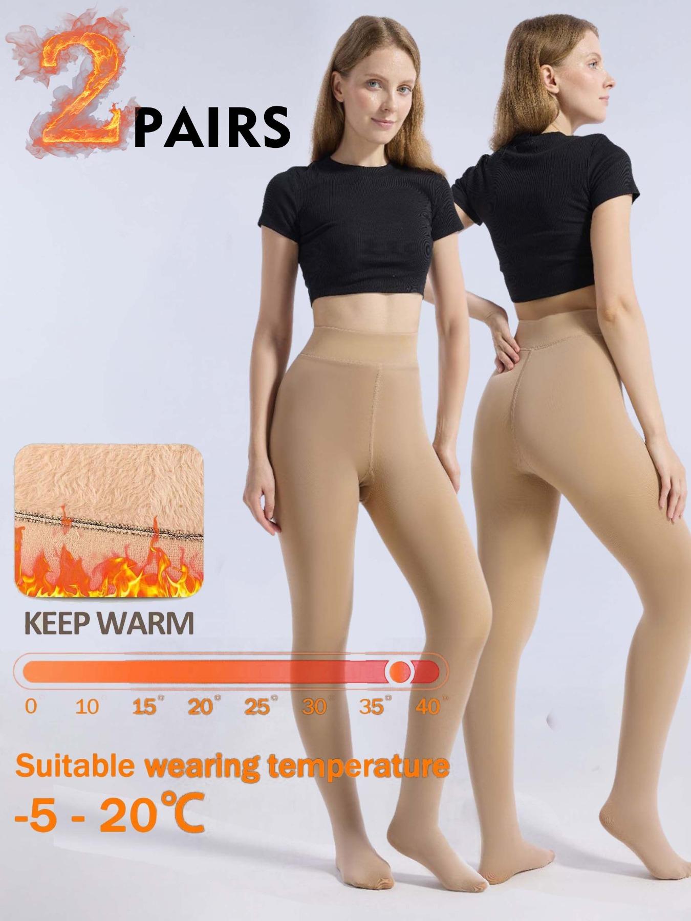 Fleece-Lined High-Waist Tights, 200g Thick Warm Leggings, Multiple Colors, All-Season Wear, Perfect for Cold Weather & Daily Use, Winter