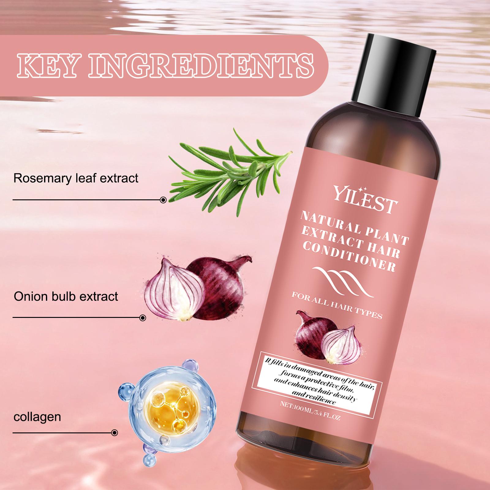 Onion Shower Hair Care Travel Three-Piece Set, Plant Extract Trio (Shampoo/Conditioner/Body Wash) + Strengthens Hair Lightweight Volume + Refreshing Hydration, Travel Portable Kit Suitable For All Hair And Skin Types