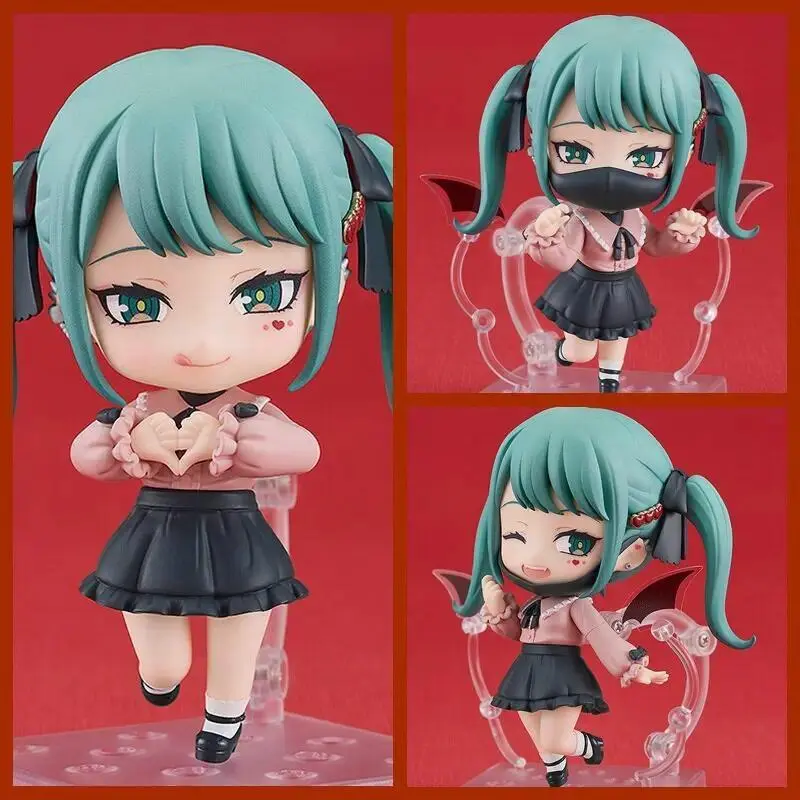 2026 Hot 2239 Hatsune Miku Vampire Q-Version Nendoroid Anime Figurine, 10cm Movable Face-Changing Model Toy, Color Boxed Collection Desktop Gift for Anime Fans, Yes