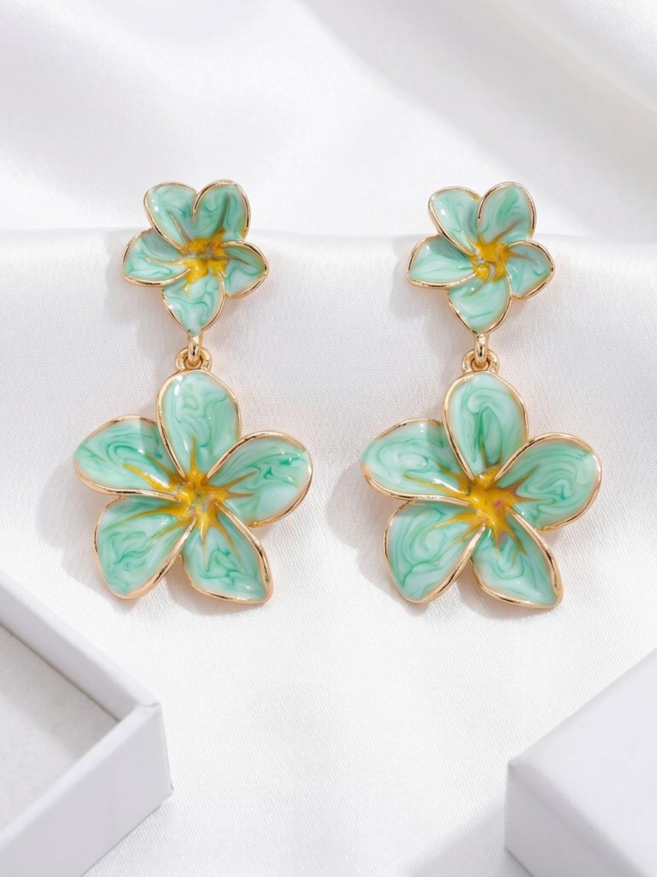 Elegant Flower Earrings for Women, Long Dangle Ear Jewelry, Chic and Versatile, Perfect for Any Occasion, High-End Style Accessories
