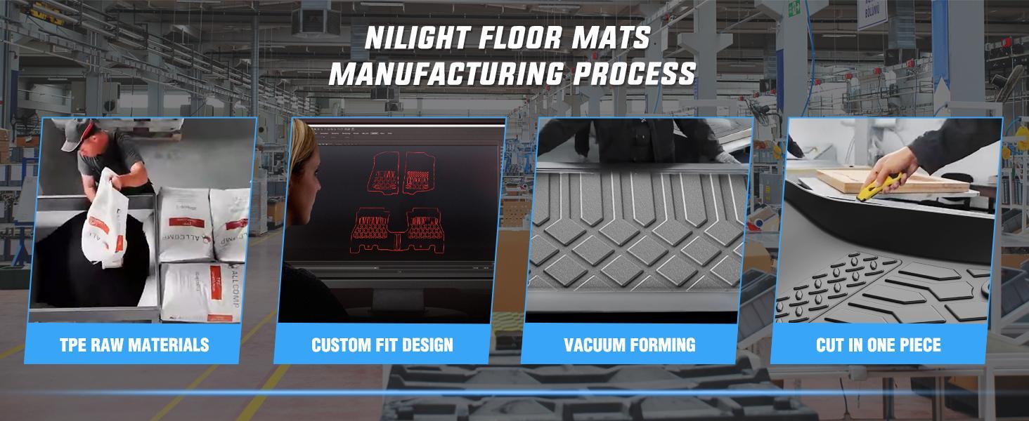 Nilight 2018 2019 2020 2021 2022 2023 2024 Toyota Camry Standard Models FWD TPE Floor Mats