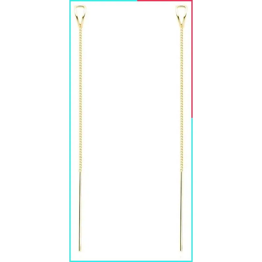 925 Sterling Silver Chain Threader Earrings - Long Dangle Tassel Line Earrings for Women & Teens