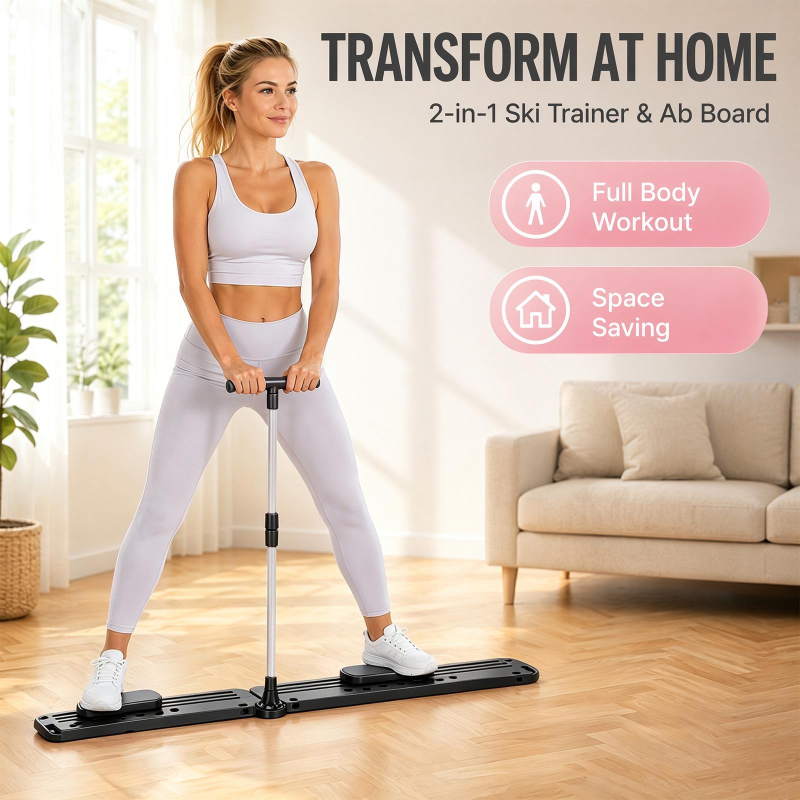 Multi functional home pilates workout tool 4 in 1 ab exercise board pilates board pilates reformer foldable lightweight core training gym fitness equipment