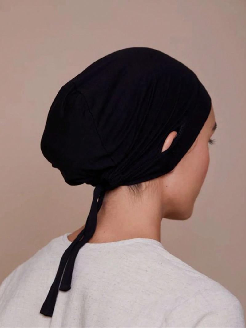 Women's Plain Hijab Cap Headscarf Turban, Soft Comfortable Daily Wear Accessory, Versatile Muslim Fashion Headwear for All Seasons