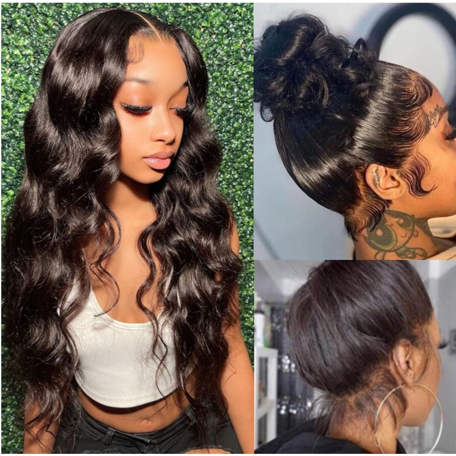 Bling Hair Body Wave Lace Front Wig Human Hair 360 Full Hd Lace Front Wig 30 Inch 13X6 Transparent Lace Frontal Wigs Human Hair For Black Women Pre Plucked 180 Density