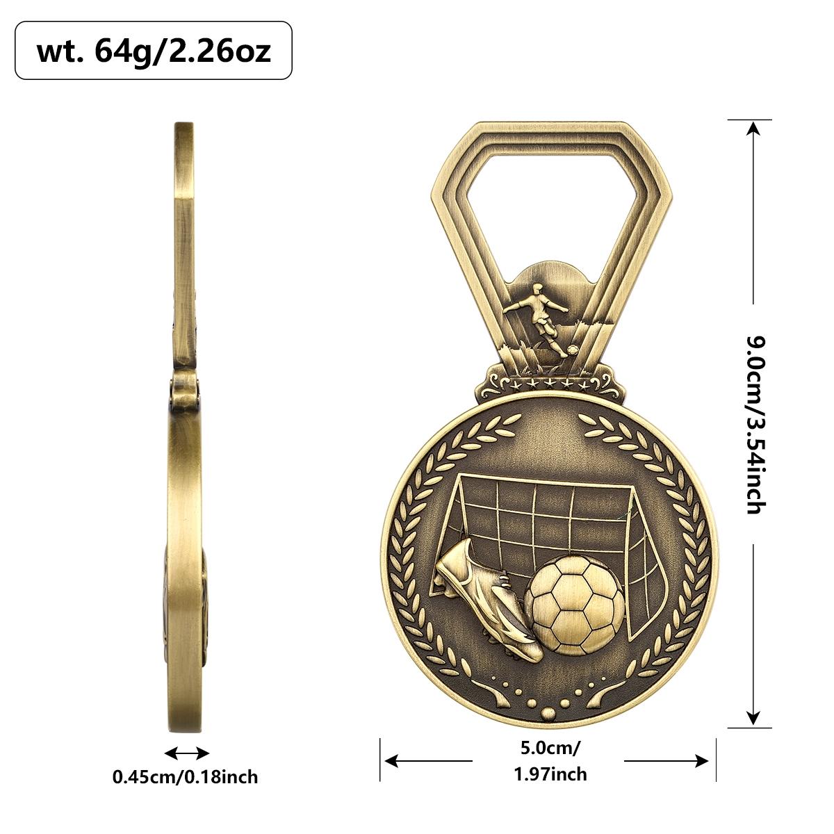 Football Medal Bottle Opener, Beer Bottle Opener, Portable Bottle Opener, Ideal for Beer Lovers, Football Fans, Sports Enthusiasts