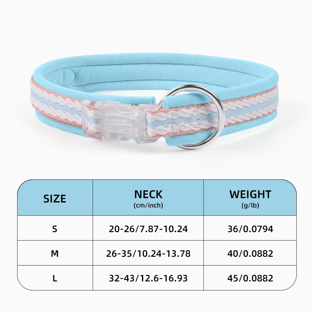 Spring Summer Dopamine Dog Collar for Small Medium Dogs, Teddy Corgi Schnauzer Neck Circle, Comfortable Pet Accessory