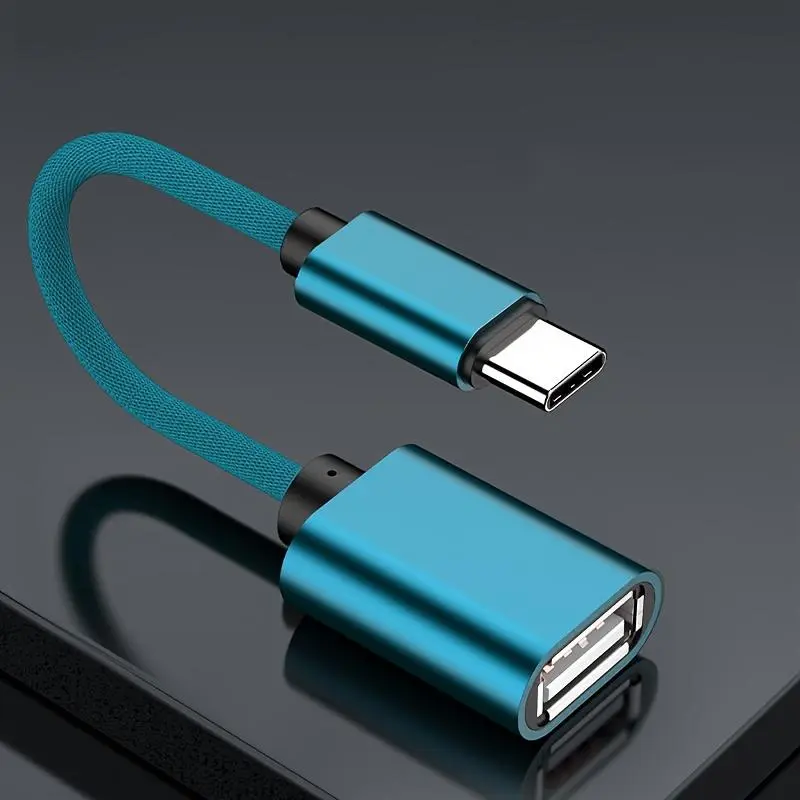 USB to Type-C Nylon Cable OTG Adapter