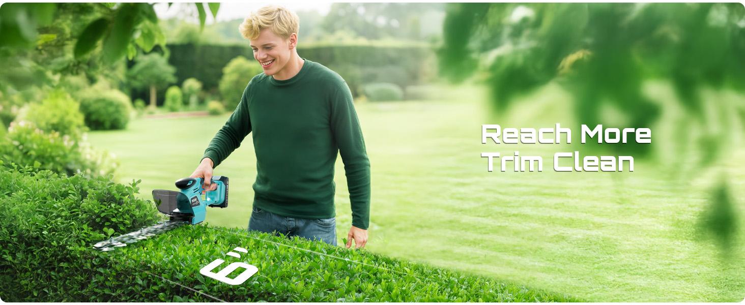 2-in-1 Brushless Hedge Trimmers, SEESII Cordless Grass Shears with Dual 2.0 Ah Batteries, 6" Electric Bush Shrub Trimmer with Dual Action Blade, Handheld Grass Cutter for Yard Garden, Lawn Pruning HT100 #TikTokShopBlackFriday 2-in-1 Brushless Hedge Trimmers, SEESII Cordless Grass Shears with Dual 2.0 Ah Batteries, 6" Electric Bush Shrub Trimmer with Dual Action Blade, Handheld Grass Cutter for Yard Garden, Lawn Pruning HT100 #TikTokShopBlackFriday