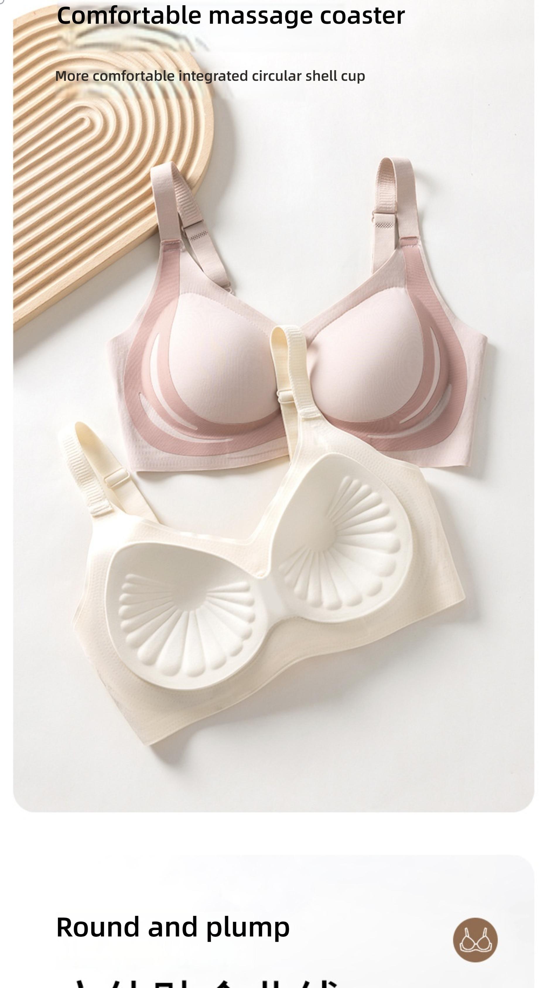 Fixed Cup Lift Push-Up Bra, Anti-Sag No Underwire Gathered Breast Support, Seamless Adjustable Backless Tube Top Lingerie