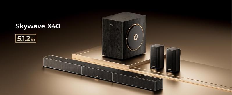 Limited Sale-ULTIMEA Skywave X40 5.1.2ch Wireless Surround Sound System for TV, Home Theater, Soundbar for Smart TV with Dolby Atmos, 530W Soundbar with Wireless Subwoofer, Strong Bass, 4KPassThrough, HDMI eARC, BT 5.4, App Control ,Speaker, BlackFriday