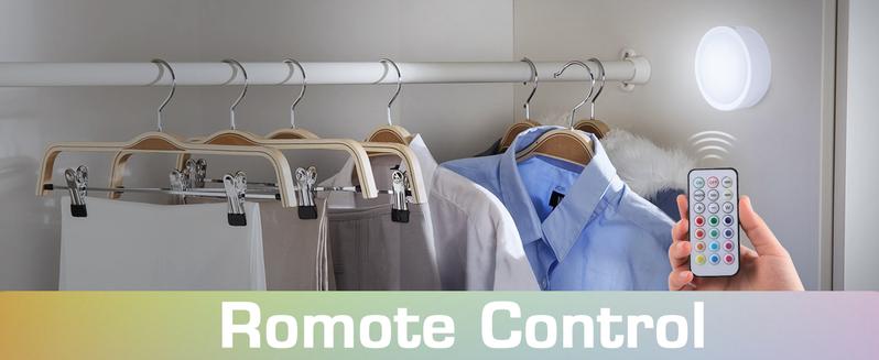 #JumpstartSale EverBrite Puck Lights, Battery Operated Lights, with Remote Control, Under Cabinet Lighting Wireless, Dimmable Closet Lights with Timer, Battery Included (6-Pack)