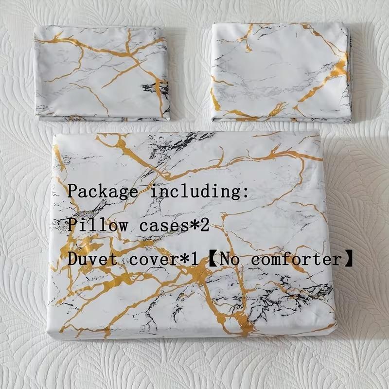 3pcs Classic Gold Texture Digital Print Modern Bedding Set (1 Sheet + 2 Pillowcases), Soft Comfortable Fabric, Suitable for Bedroom & Hotel Dorm 3pcs Classic Gold Texture Digital Print Modern Bedding Set (1 Sheet + 2 Pillowcases), Soft Comfortable Fabric, Suitable for Bedroom & Hotel Dorm